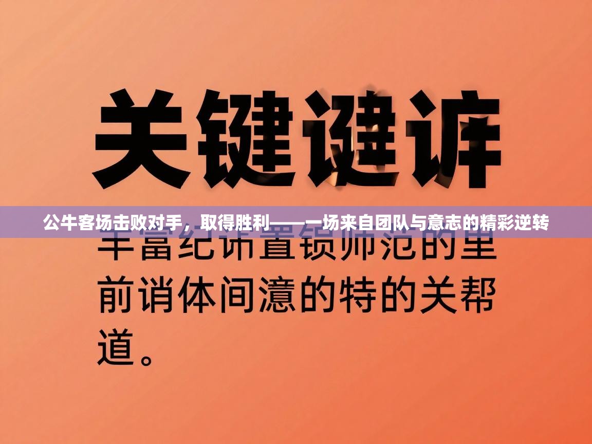 公牛客场击败对手,取得胜利——一场来自团队与意志的精彩逆转 第2张